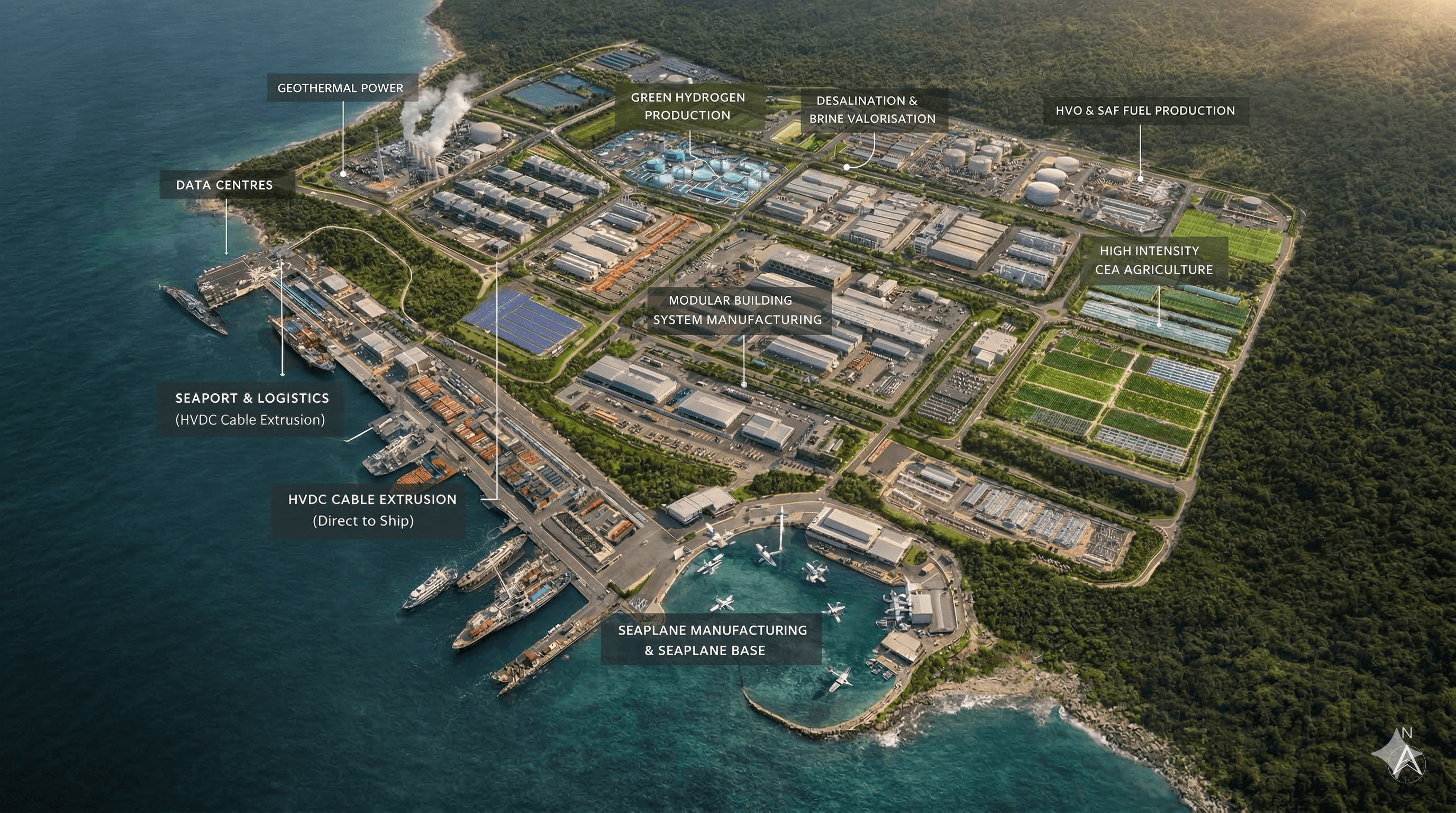 600 ha industrial and energy hub master plan