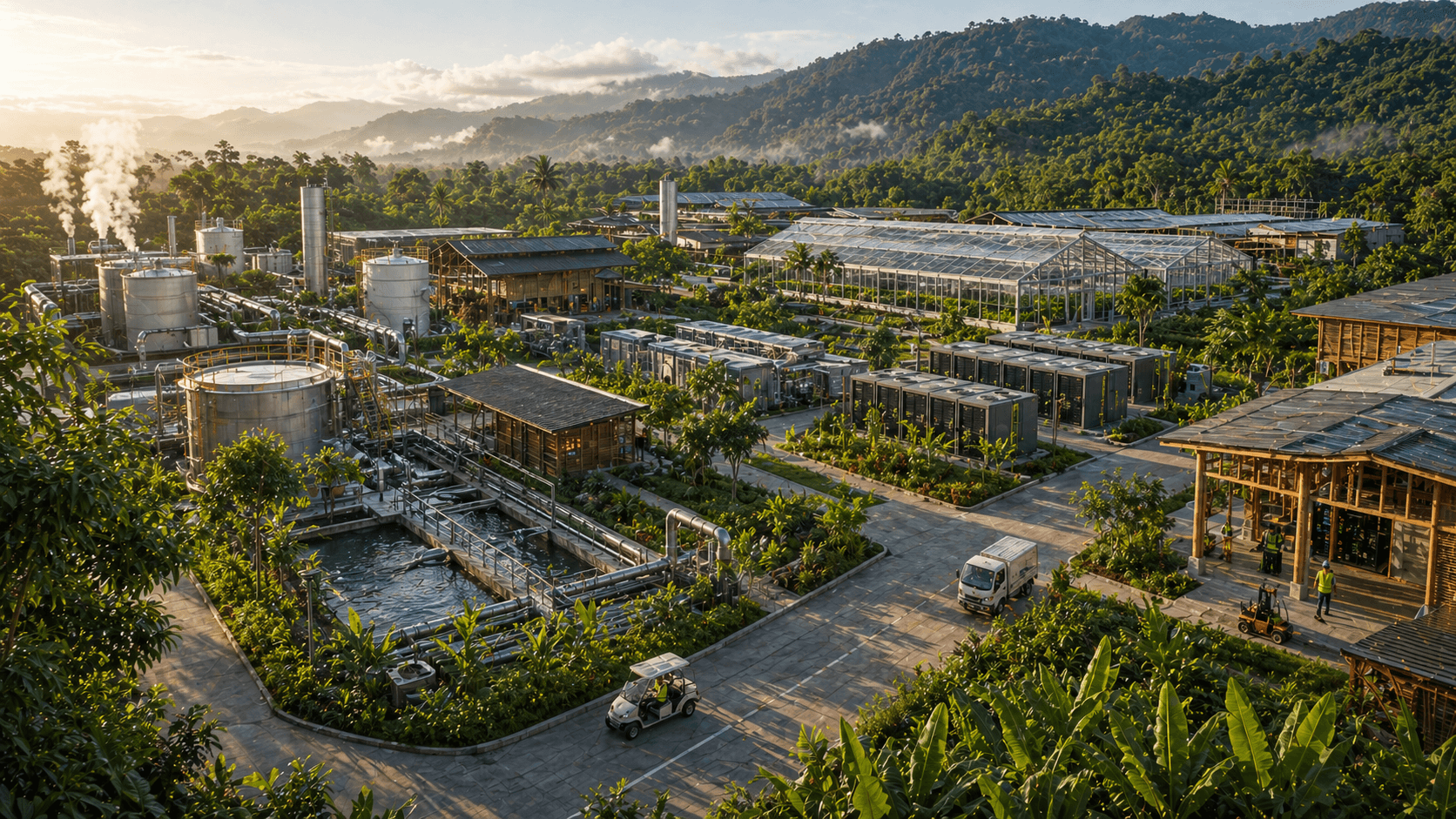 Integrated industrial infrastructure supporting conservation funding